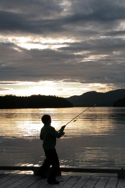 BOY FISHING -British Columbia
