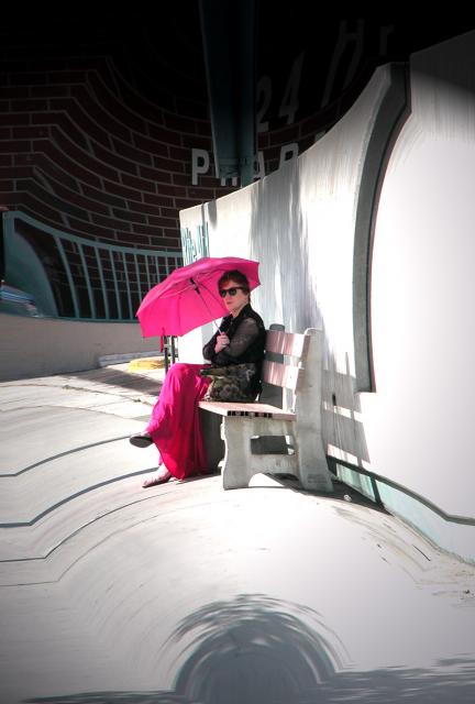 MYSTERIOUS WOMAN WITH UMBRELLA